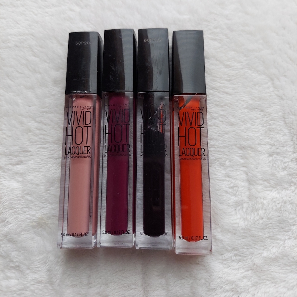 Lot Of 4 Maybelline Cor Sensational Vivid Hot Lacq